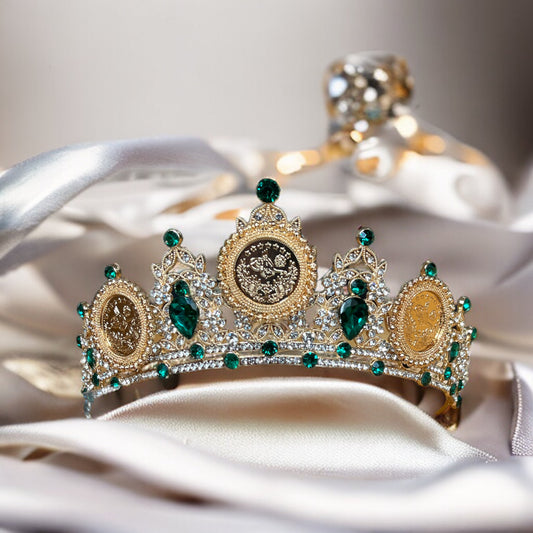 Bayt Rima Gold and green crown