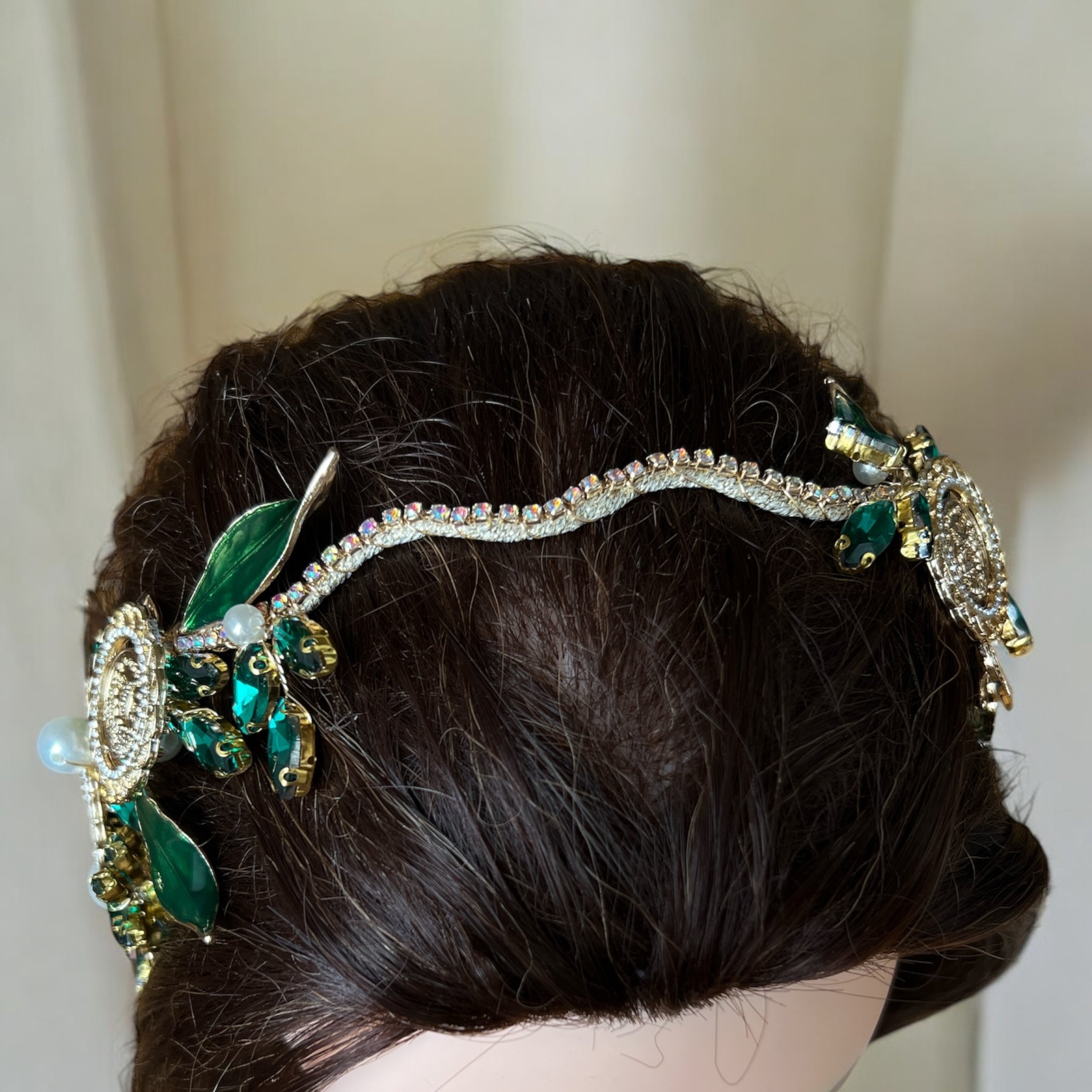 Al-Satariyya Green-Gold headband