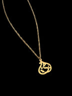 My Mom ( امي ) in Arabic 18k Pleated Gold Necklace