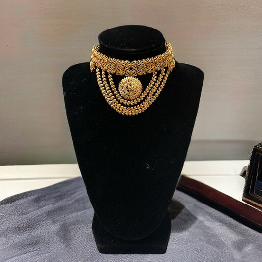 Nablus Gold Pleated Choker