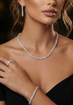 Marah Rabah Zircon Stone Set Necklace