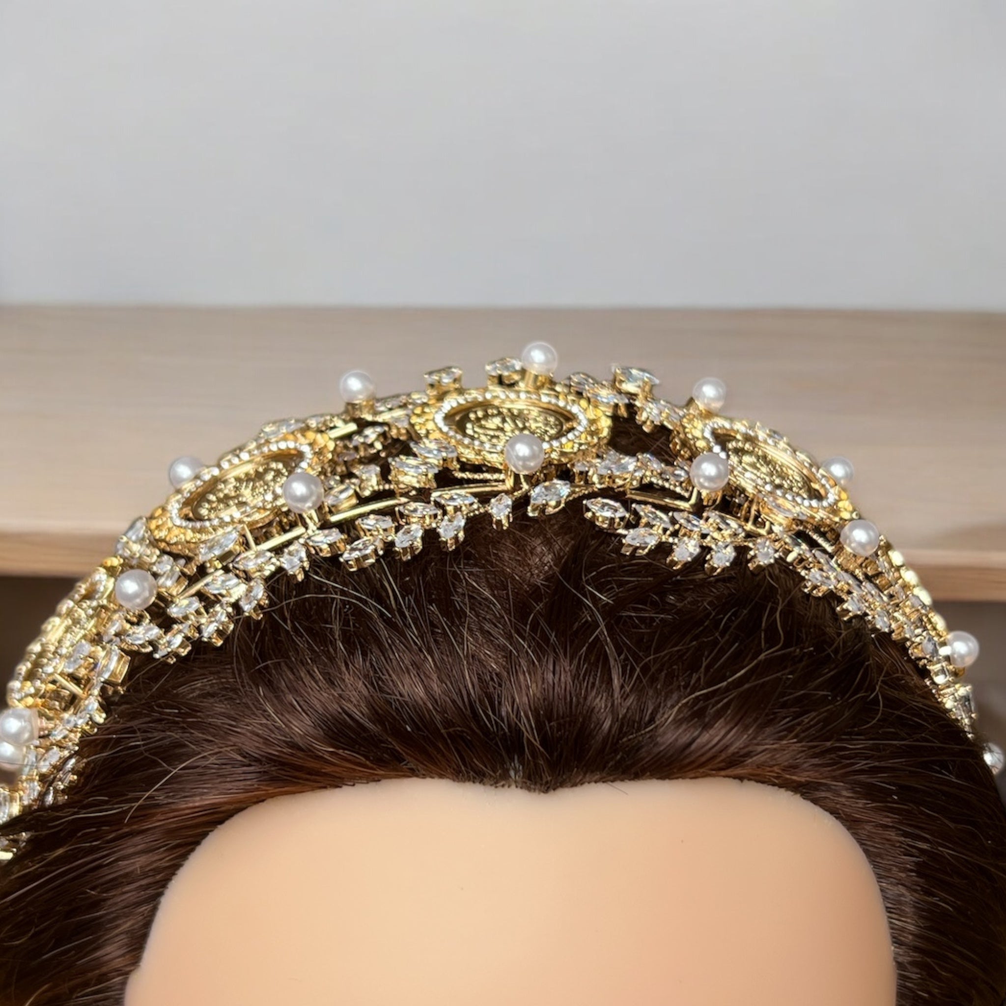 Jineen pearls five coins headband