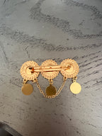 Bourj El-Shemali II Traditional Pin/ Brooch 21k Pleated