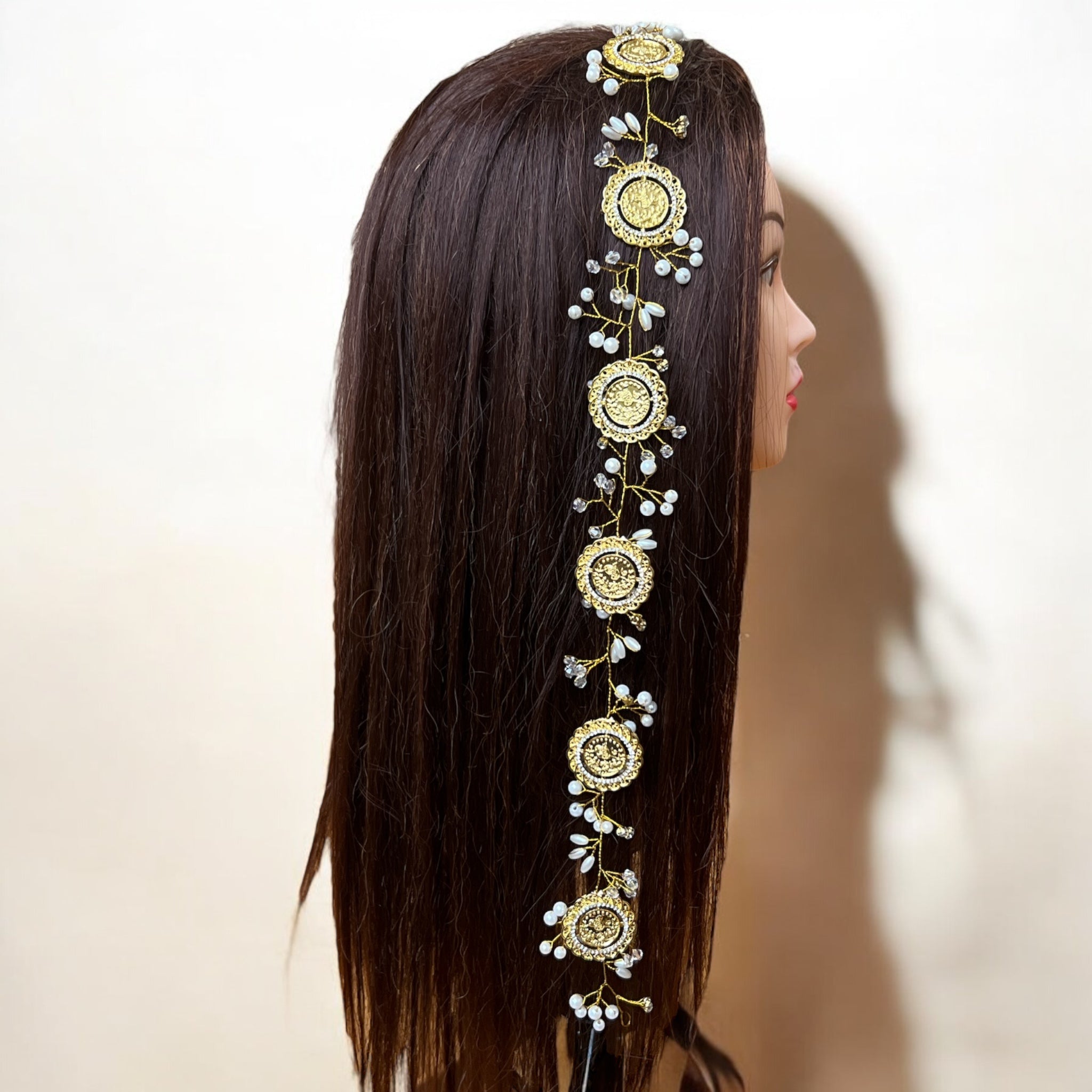 Arab Suqrir long Braided hair headpiece