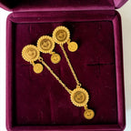 Bourj El-Shemali Traditional Pin/ Brooch 21k Pleated