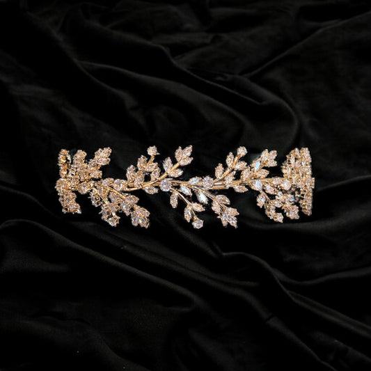 Nablus crystal gold headband