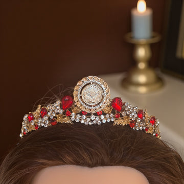 Dayr Tarif Gold and red tiara