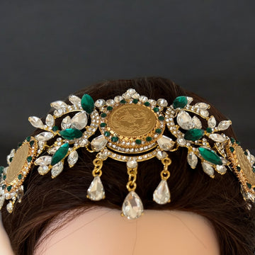 Bayt Hanina II Green and Gold headpiece