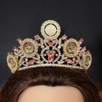 Nabi Ilyas II soft pink five coins crown