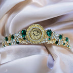 Dayr Tarif Gold and Green tiara
