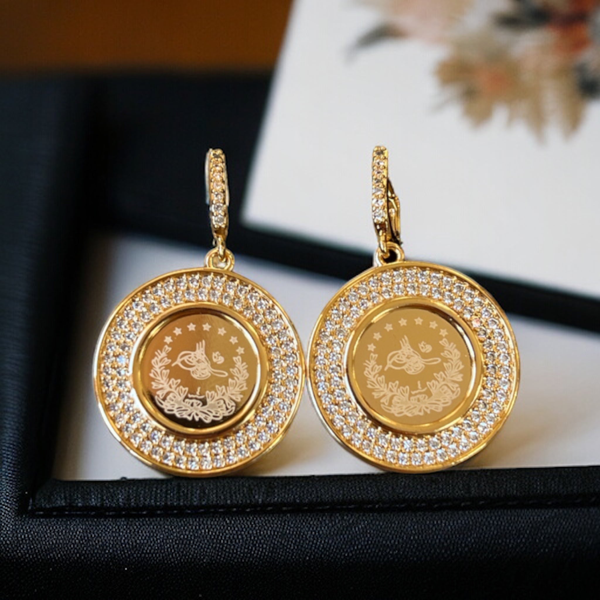 Beit Hanoun 24k pleated Earrings