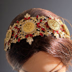 Masafer Yatta luxury five coin Gold-Red Headpiece/Crown