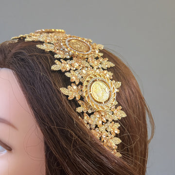 Khirbat Jiddin five coins honey and gold headpiece