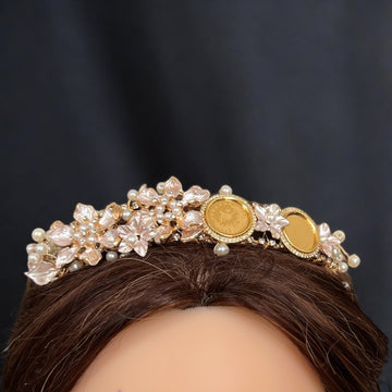 Ayn Shibli flowers and coins headband