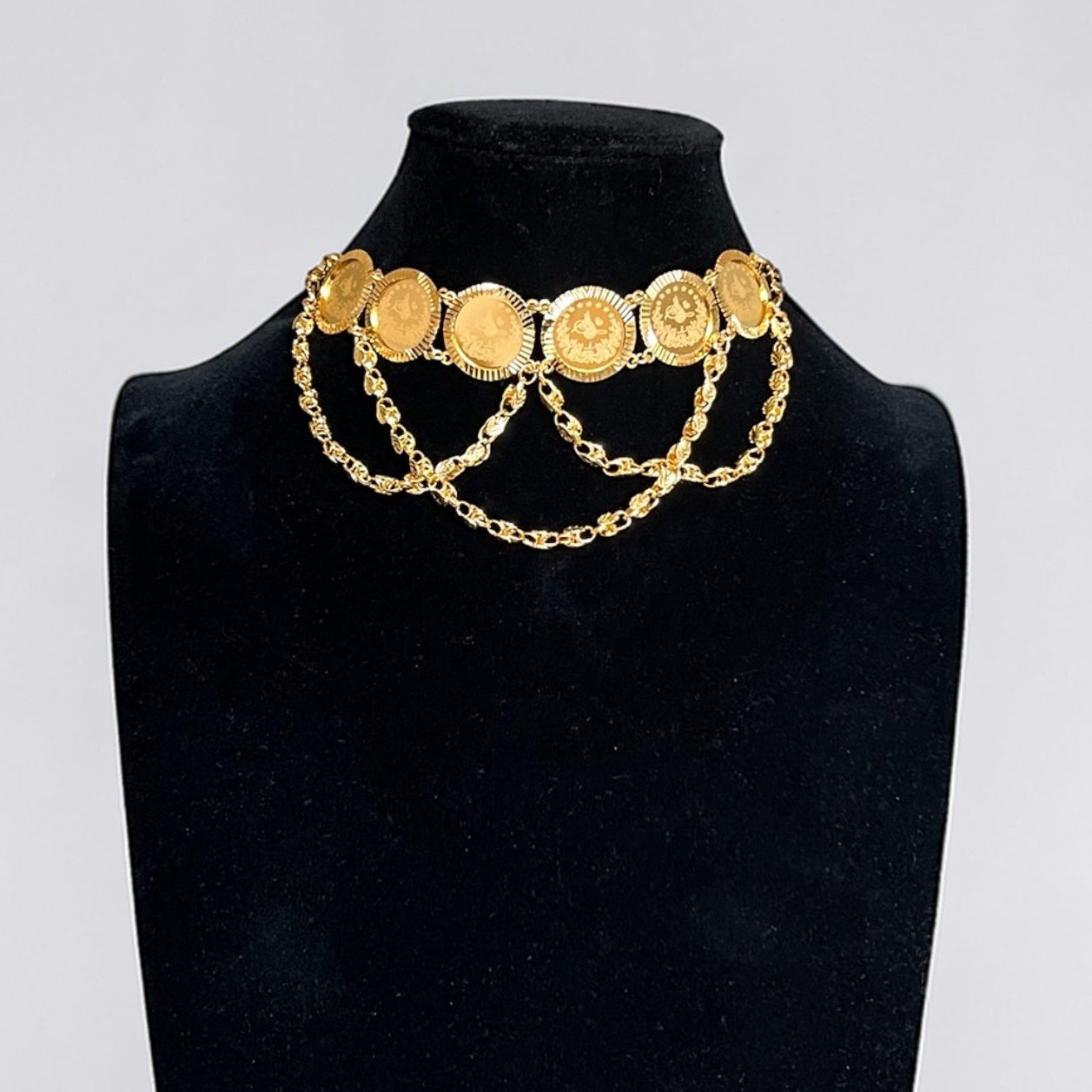 Nablus 21K pleated Gold choker