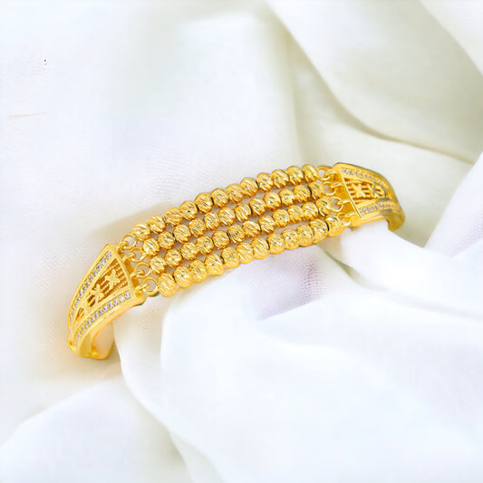 Qaddura 18K Gold Pleated Bracelet