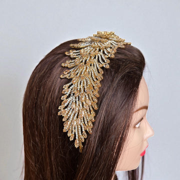 Beit Nabala Gold and champagne headpiece
