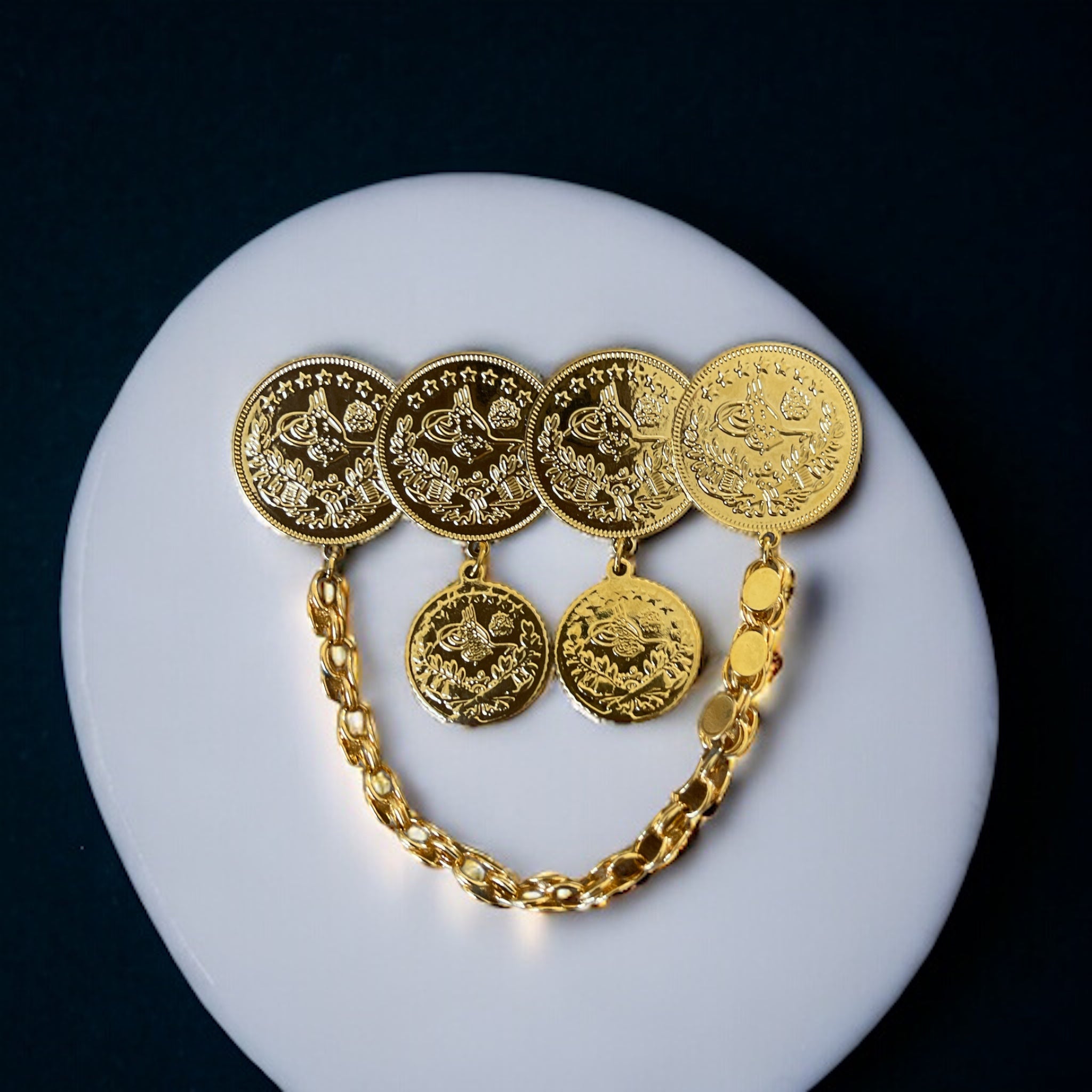 Traditional coins Brooch/Pin