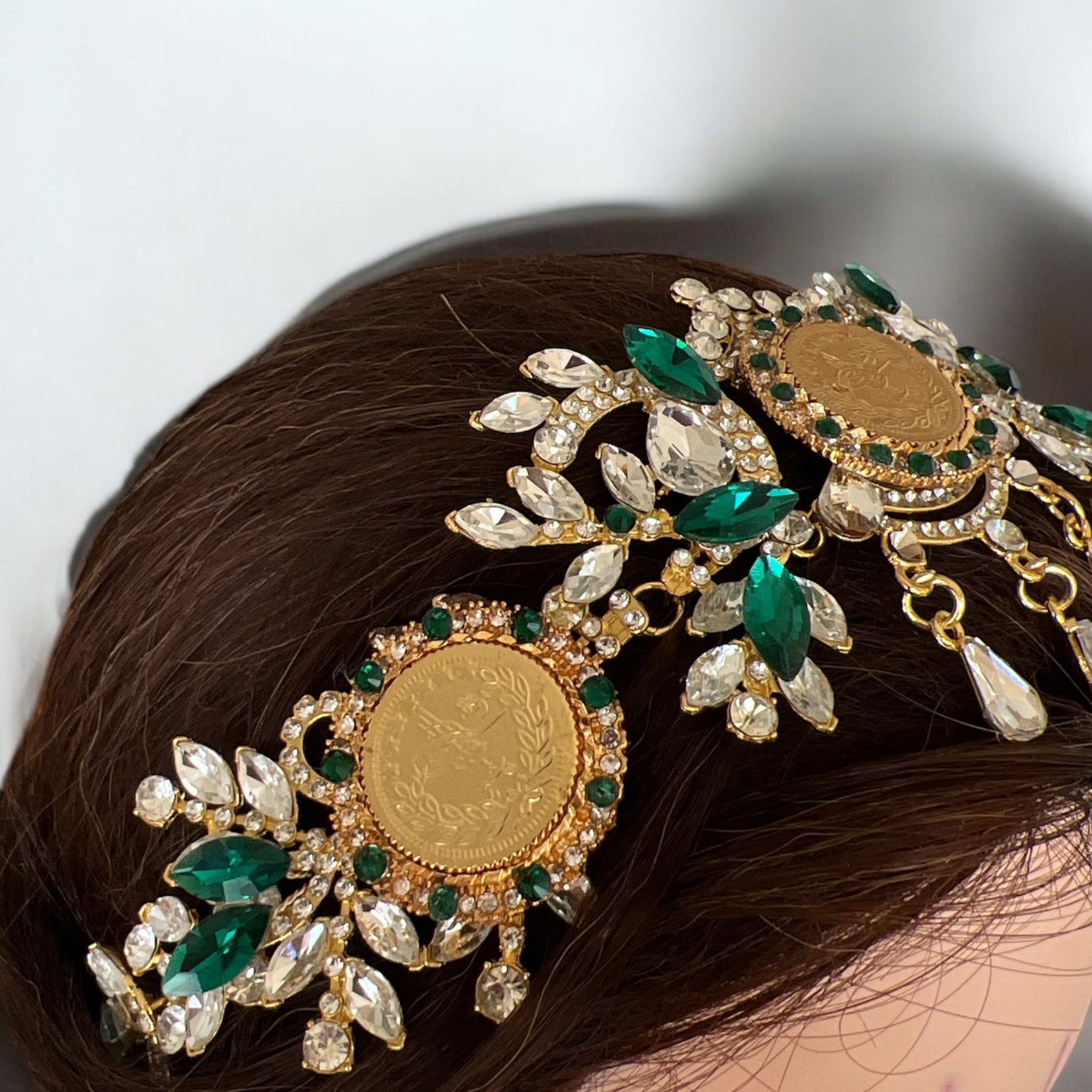 Bayt Hanina II Green and Gold headpiece
