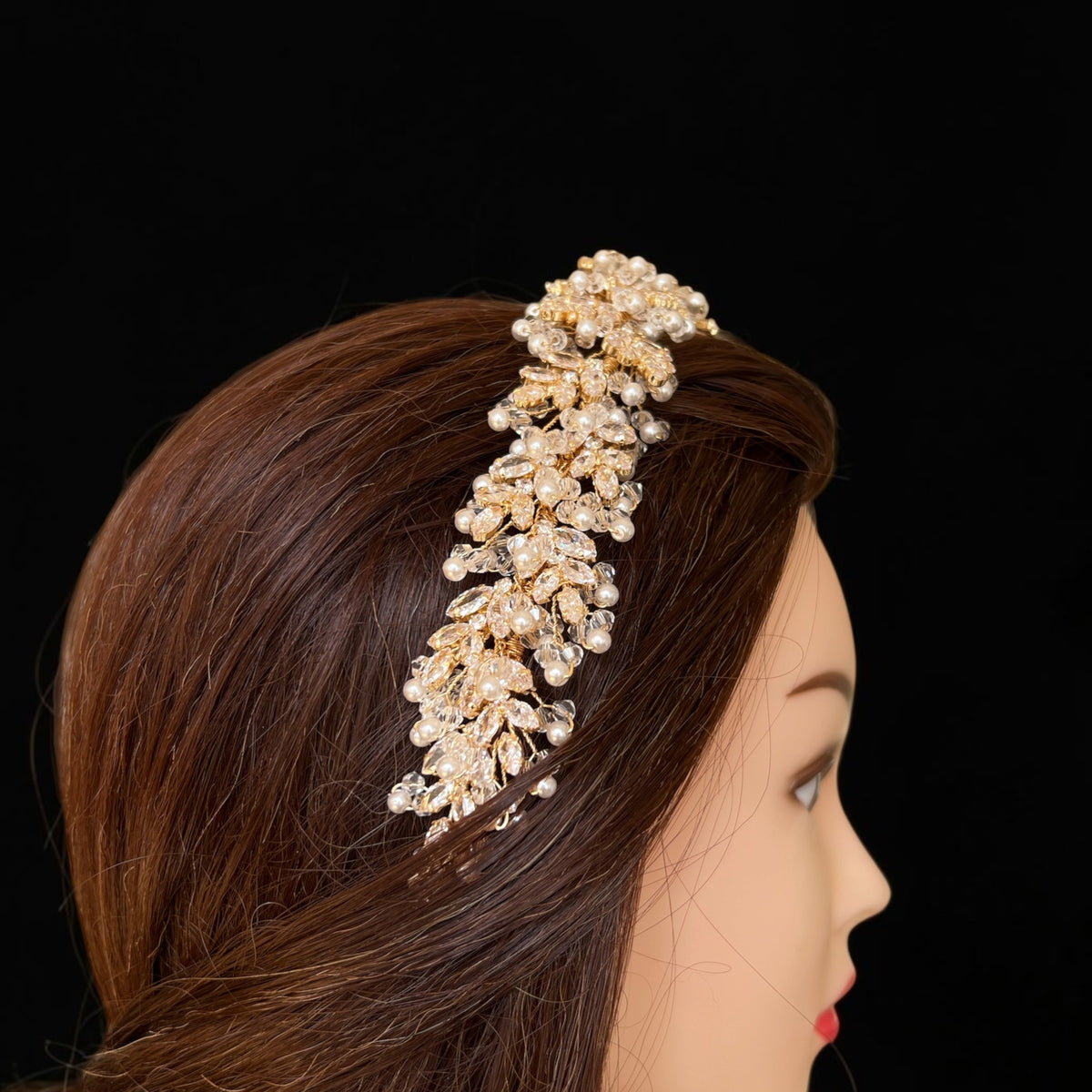 Al-Qardaha Pearl & Zircon headpiece