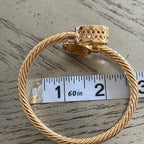 Akkur pleated Gold Bracelet