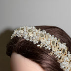 Ein Karem mini coins Gold and Pearls headpiece