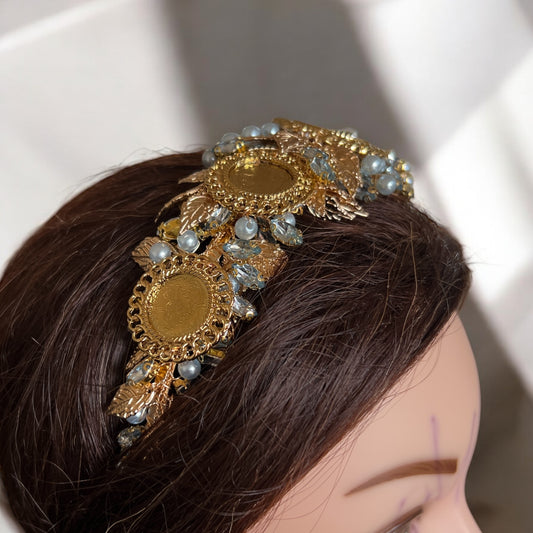 Suhayta II gold and turquoise five couns headband