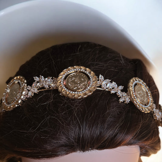 Betlaham II five coins gold headband
