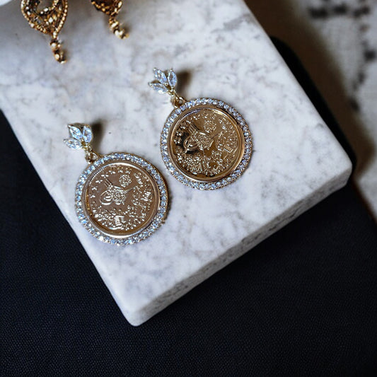 Ramallah coins earrings