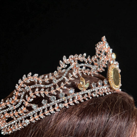 Kawfakha light orange/ Peach mini coin crown