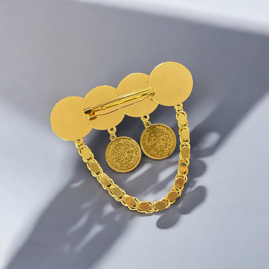 Sanjal coins Brooch-pin