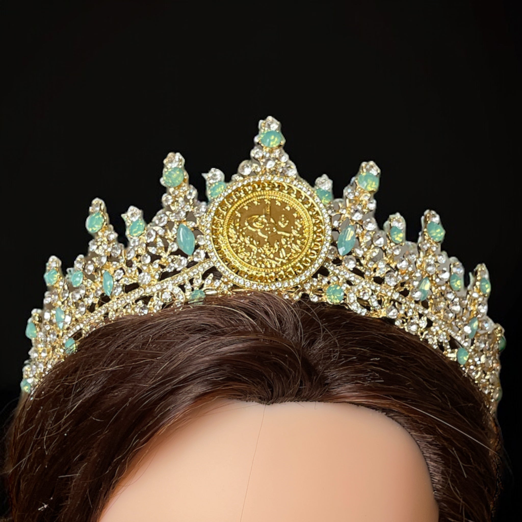 Arura Aqua and Gold crown