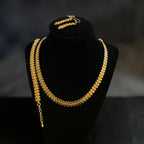 Hamama 24K Pleated Gold Necklace Set