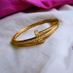 Kufeirit pleated gold bracelet