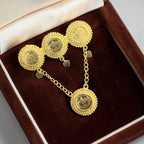 Old City Pleated coin brooch / Pin
