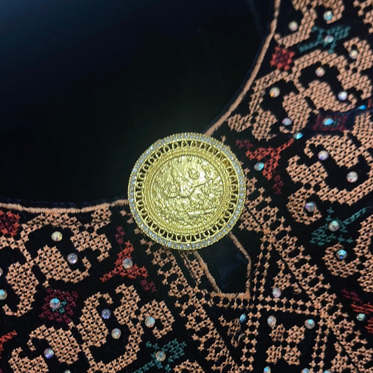 Ayn Siniya Lira coin gold brooch design High-quality Jewelry