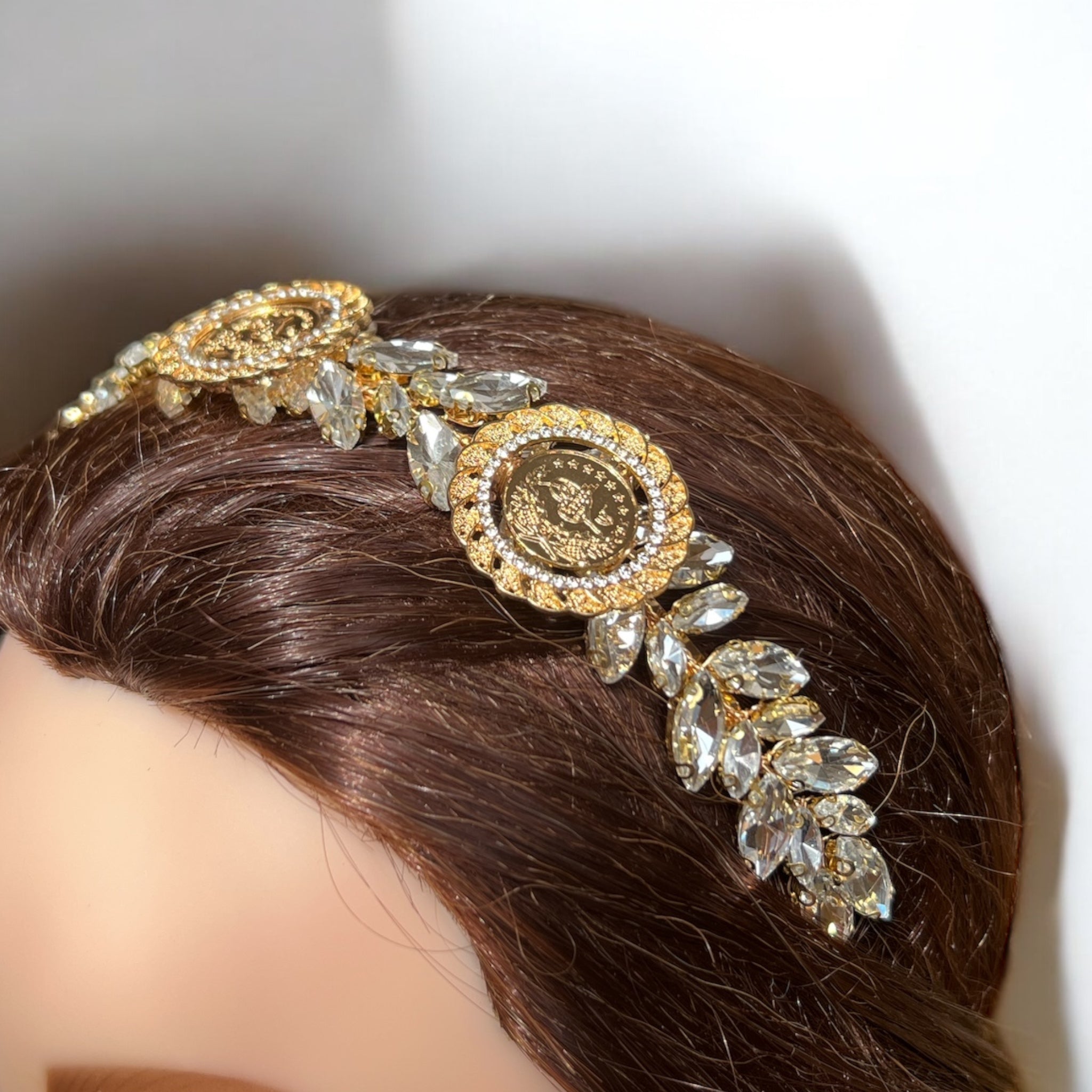 Dayr Tarif II Gold three coin headband