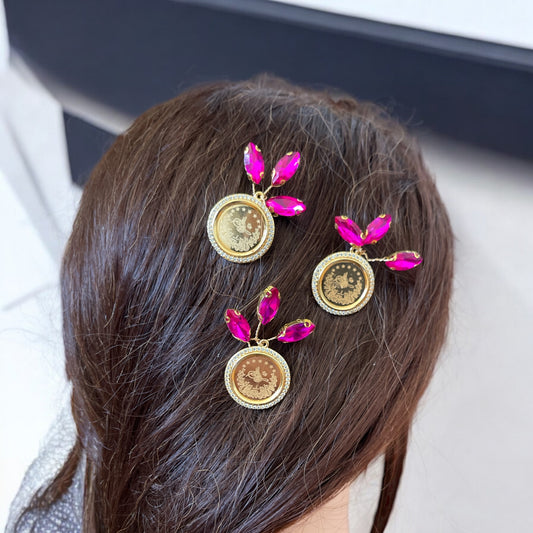 Haneen three piece pink bobby pins