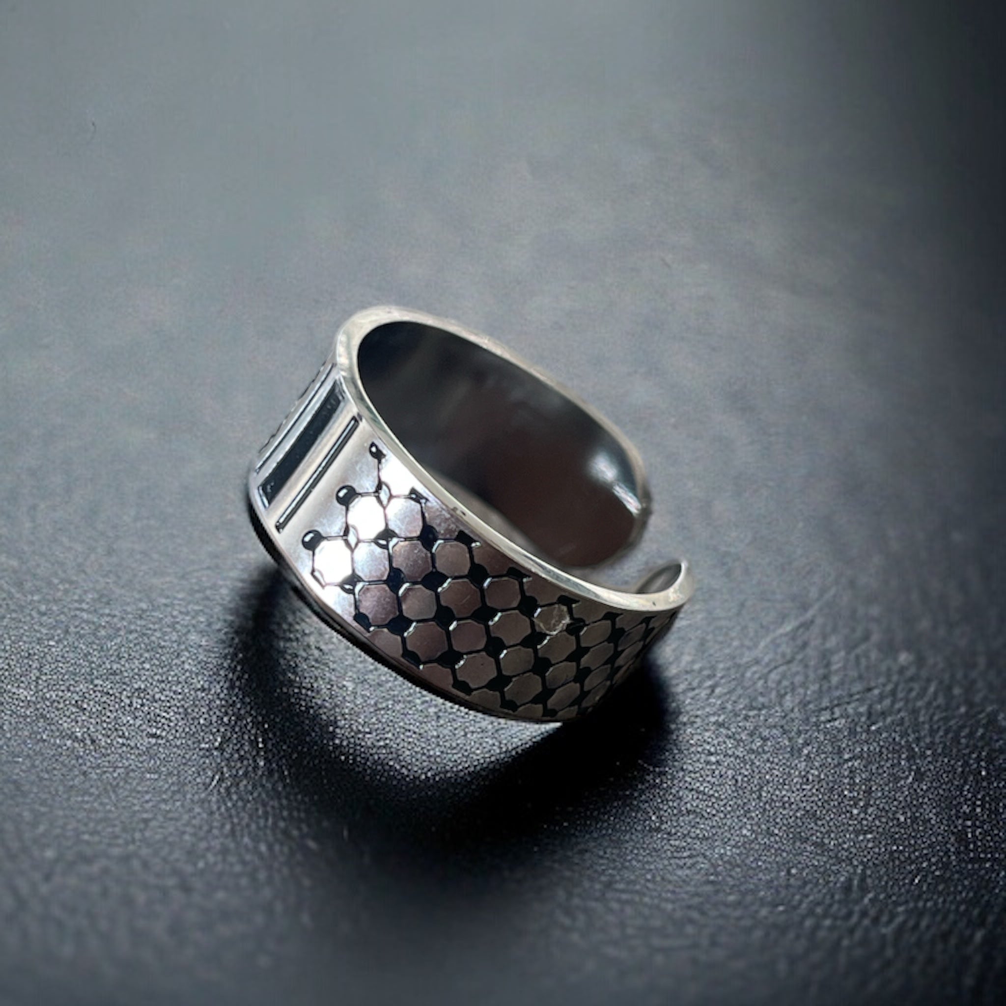 Ali Stainless steel Palestine kufya Ring