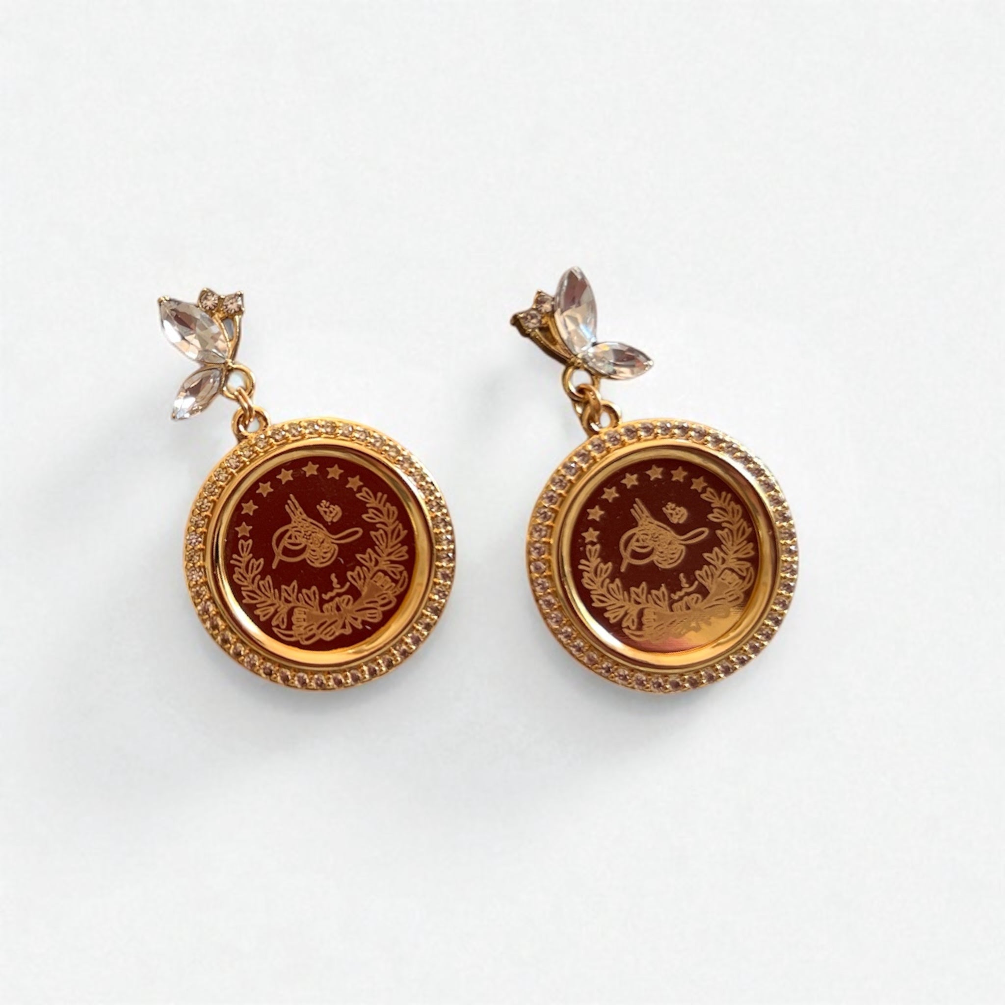 Hiribya Butterfly coins earrings