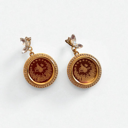 Hiribya Butterfly coins earrings