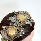 Yafa. Three Gold and Pistachio Green coin