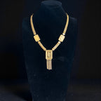 Hawara II Pleated Gold Necklace