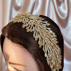 Beit Nabala Gold and champagne headpiece