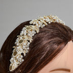 Ein Karem mini coins Gold and Pearls headpiece