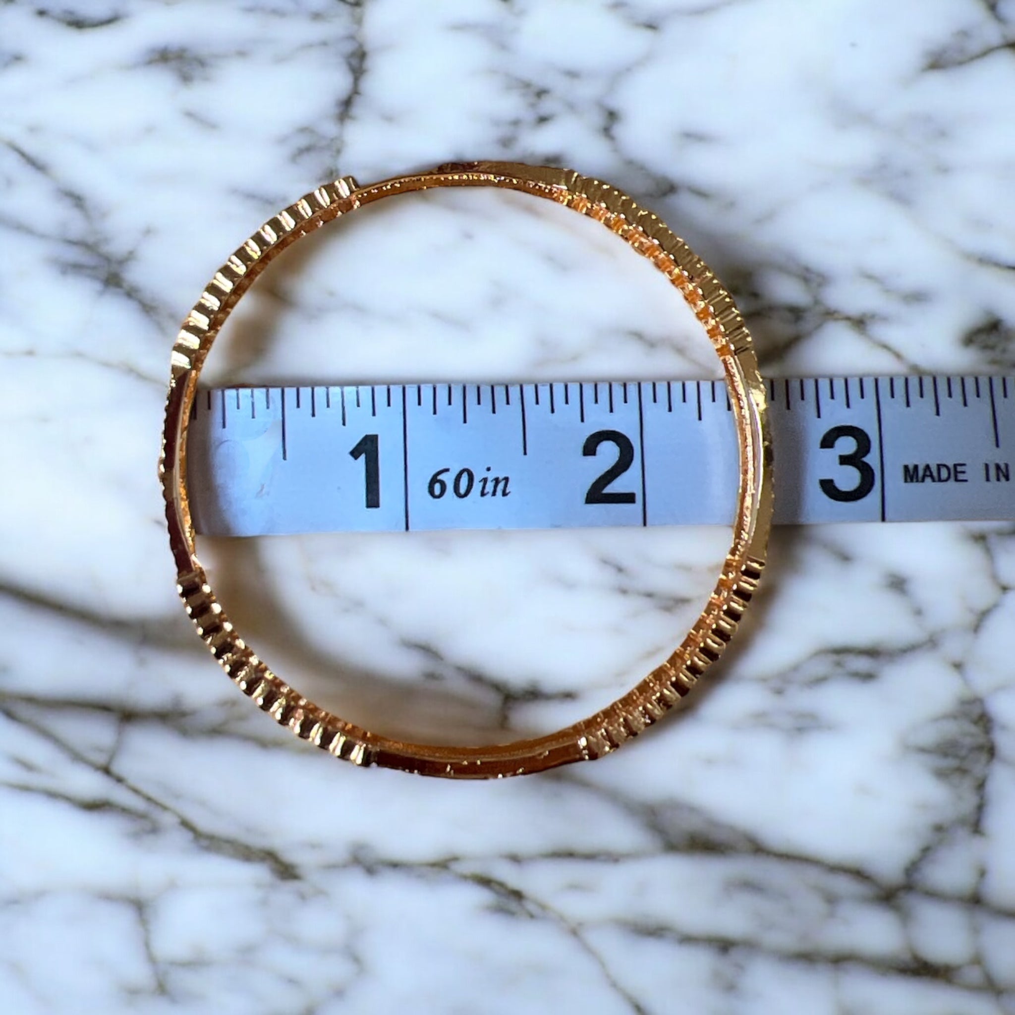 Al Nablus 21k pleated gold 5 bangles bracelet