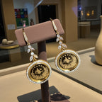 Turmussaya II crystal and coin earrings