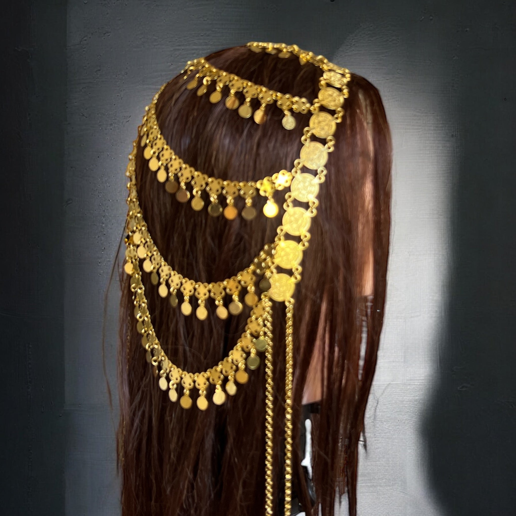 Biddya Gold Headpiece maang