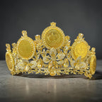 Suba luxurious Gold/Honey Coins Crown