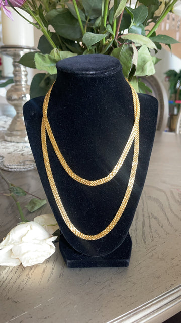 Ramallah pleated gold multi wear necklace (zarad)